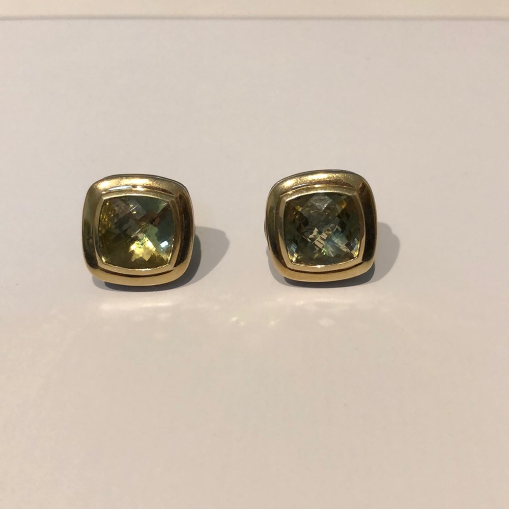 David Yurman champagne Albion Stud Earrings